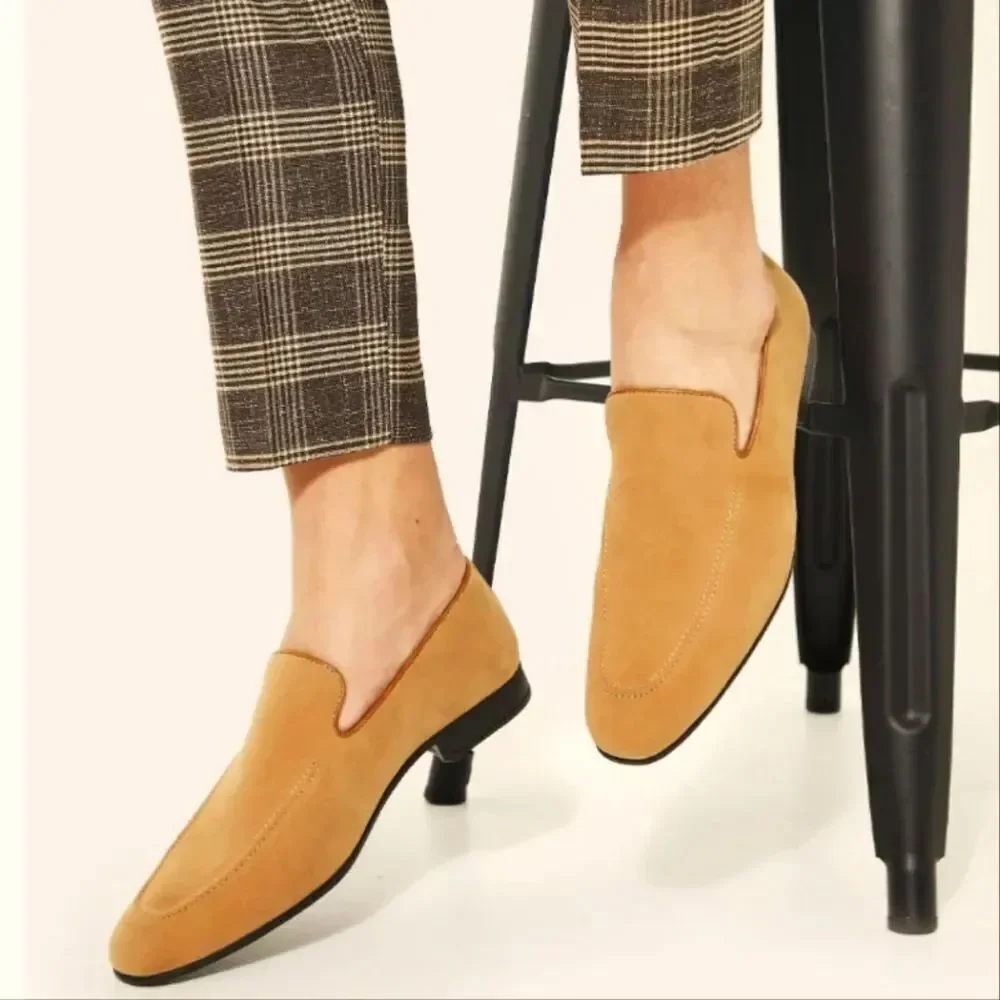 BRAND NEW MORE DAYS SUEDE ALMOND TOE SLIP-ON WOMEN